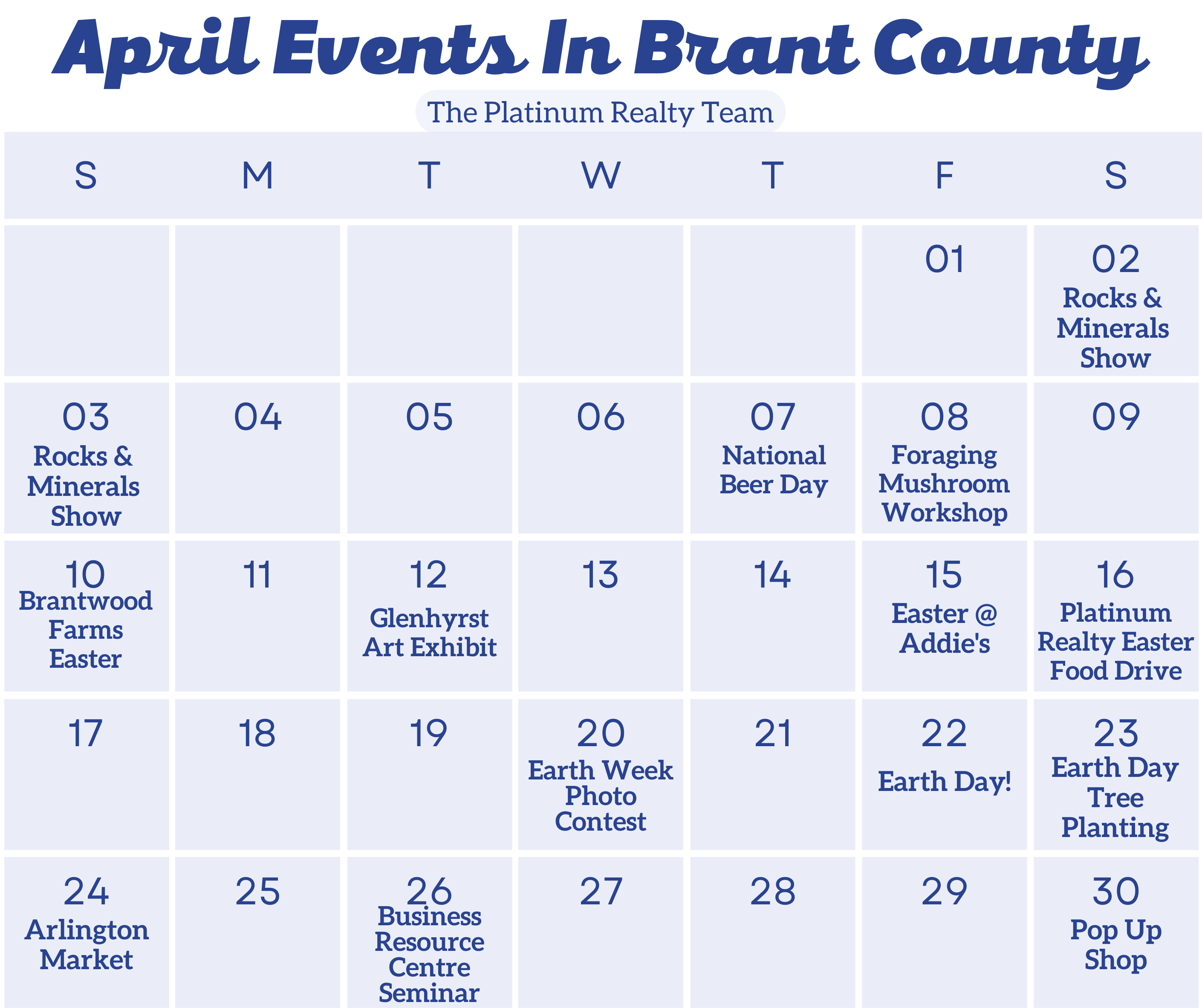 April Events In Brant County