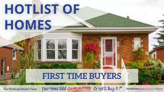 Hotlist of Homes for First Time Buyers!