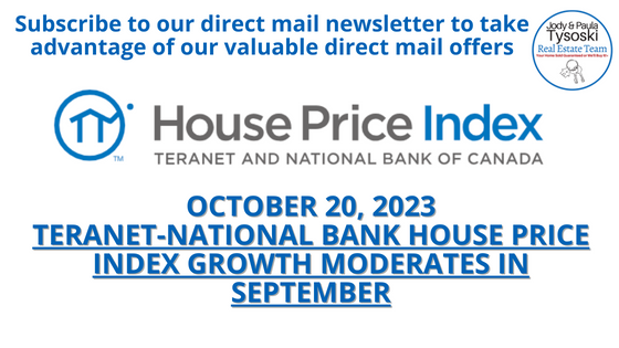Teranet-National Bank House Price Index growth moderates in September