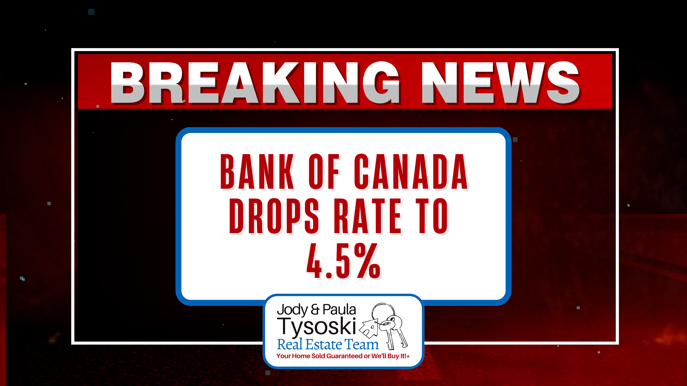 Bank of Canada Reduces Rate to 4.5%