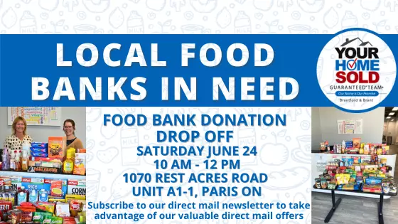Food bank donation drop off